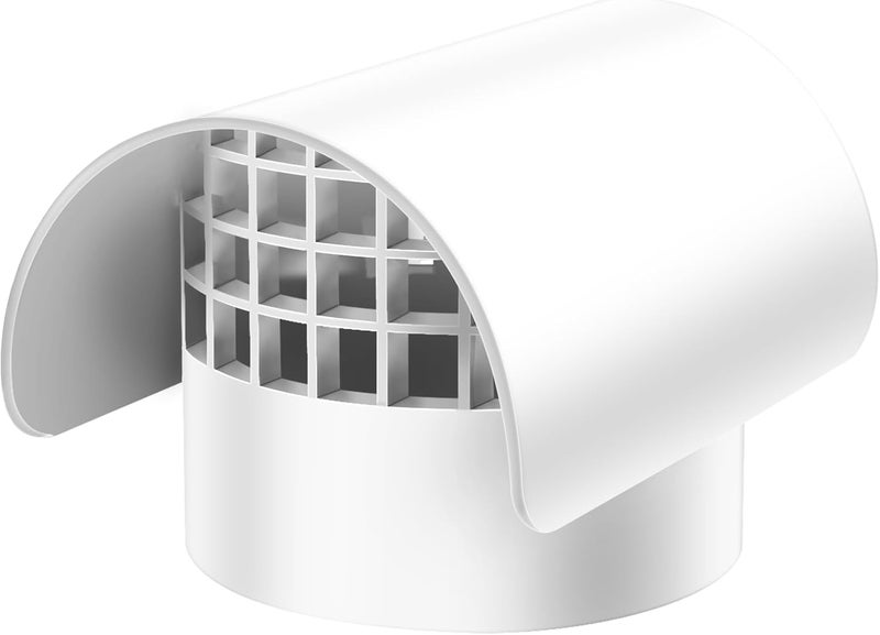 Bghdas 3" Radon Vent Cap for Schedule 40, 3 inch PVC Vent Cap, 76001 Roof Vent Cover, for Radon Fan Pipe/Flue Pipe/Roof Pipe, Protects Radon Fan Motor and Pipe, Protects from Rain, Snow, Leaves and Animals - Image 1